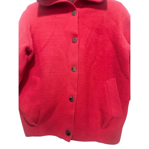 Rare 60s 70s Sweater Hoodie Japanese Style Red Size M/L Handmade Snap Button - Picture 5 of 16